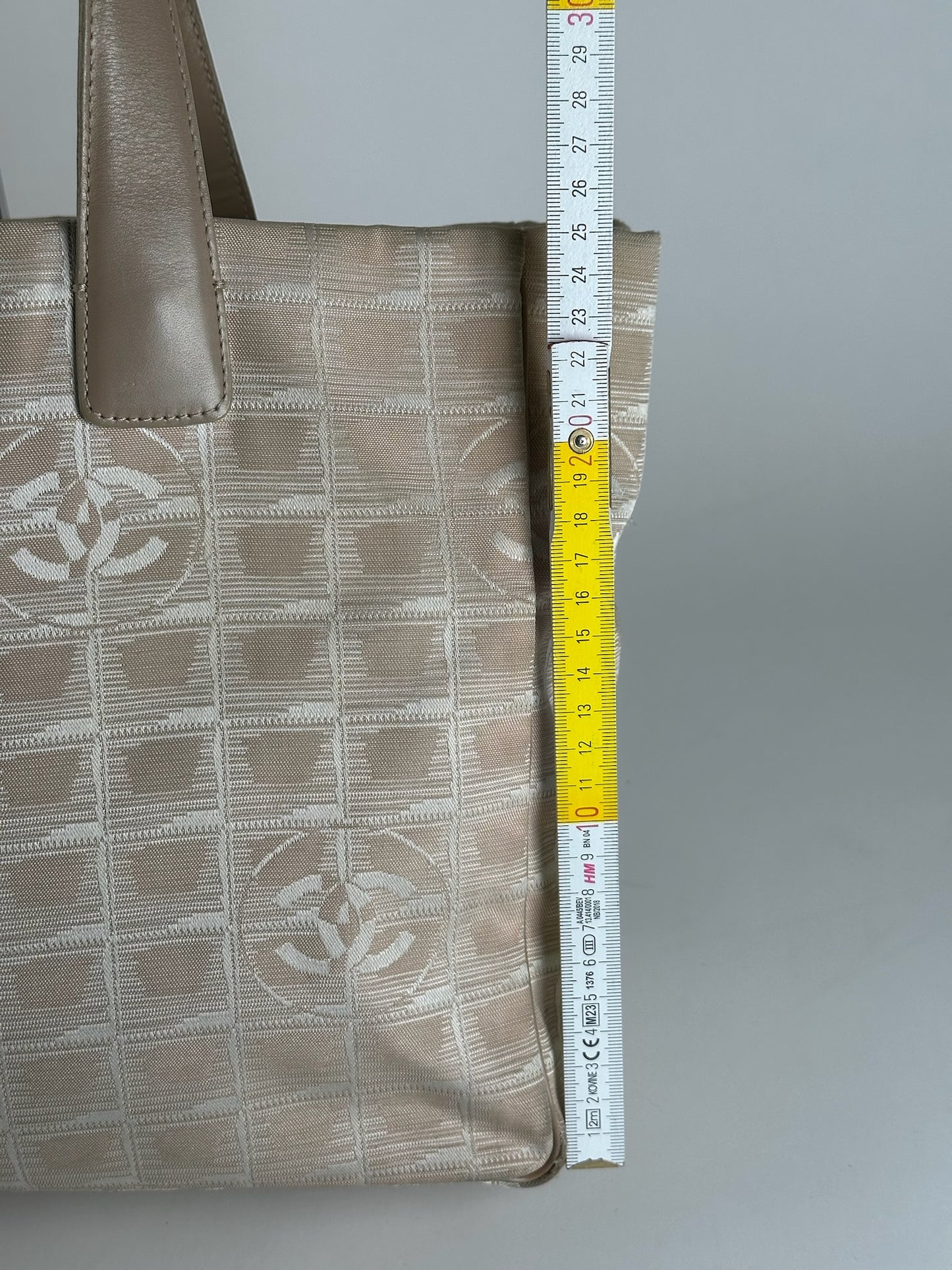 Vintage Chanel Monogram Shopper beige