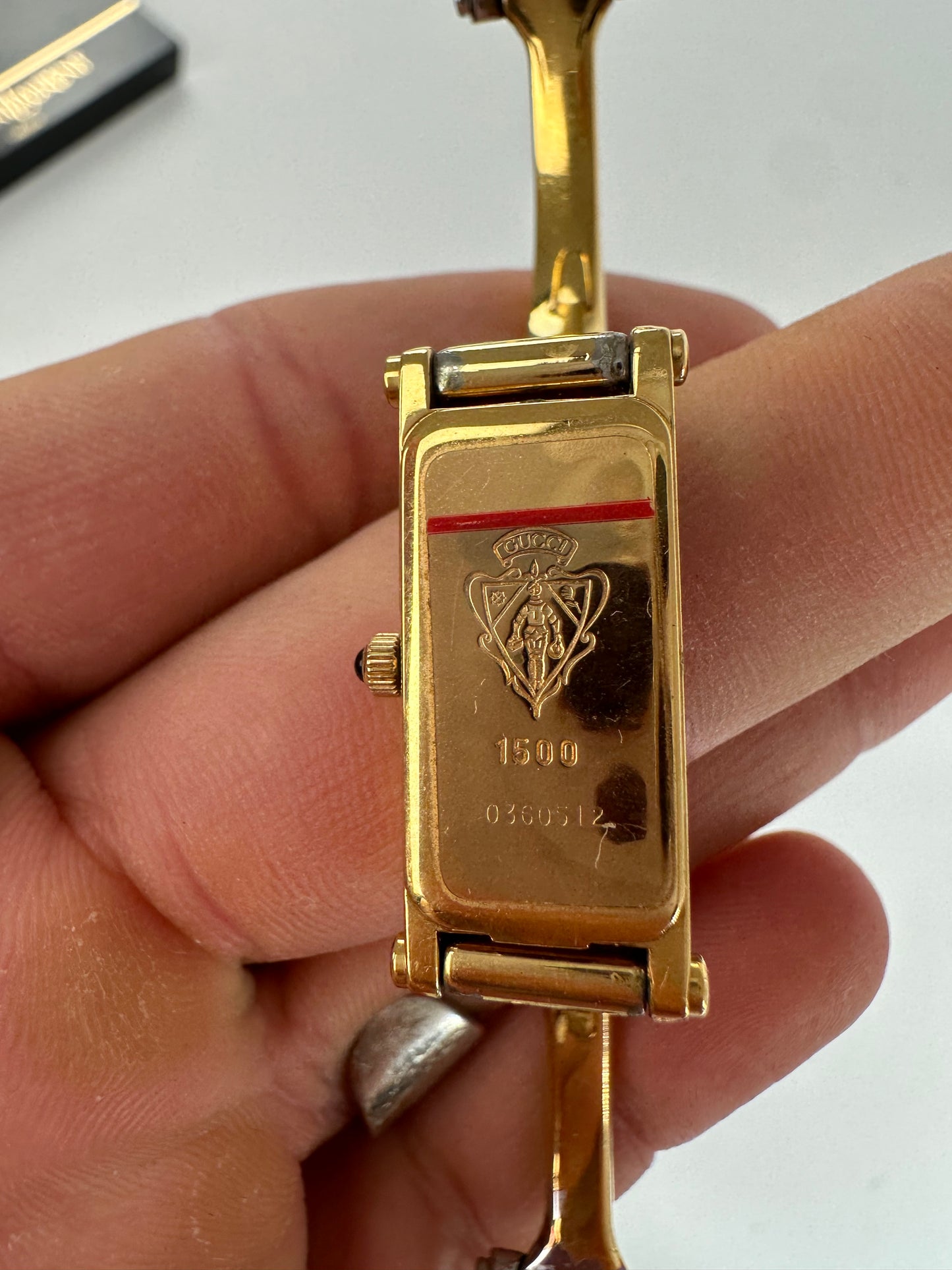 Vintage Gucci Gold-Tone Bangle Ladies Watch Model 1500