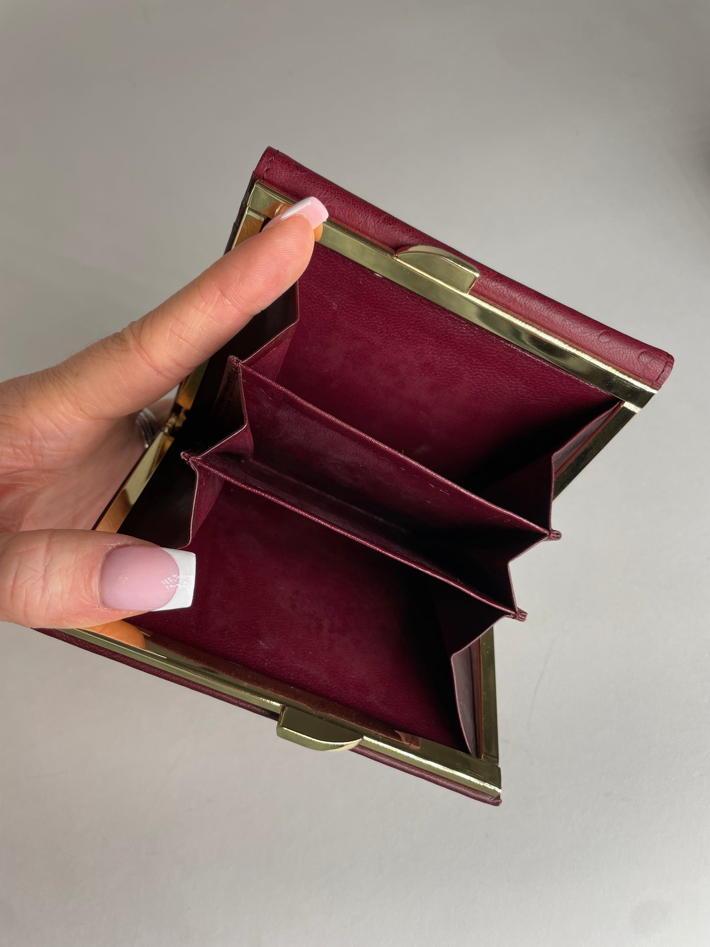 Vintage Givenchy Ostrich Leather Wallet purple