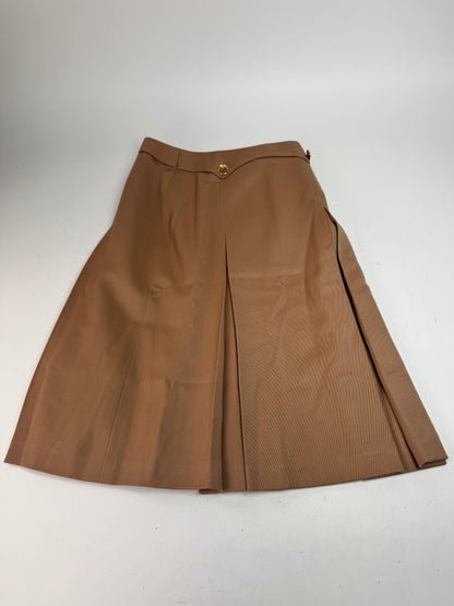 Vintage Celine Paris Wool Skirt Brown M