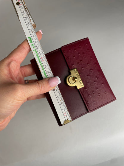 Vintage Givenchy Ostrich Leather Wallet purple