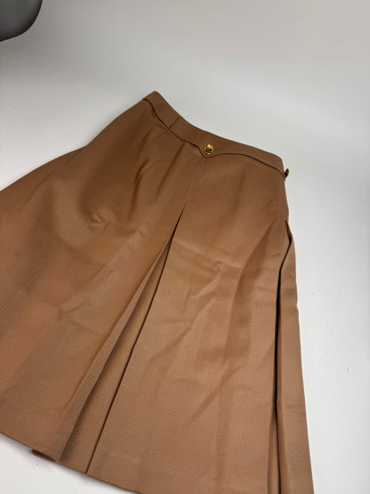 Vintage Celine Paris Wool Skirt Brown M