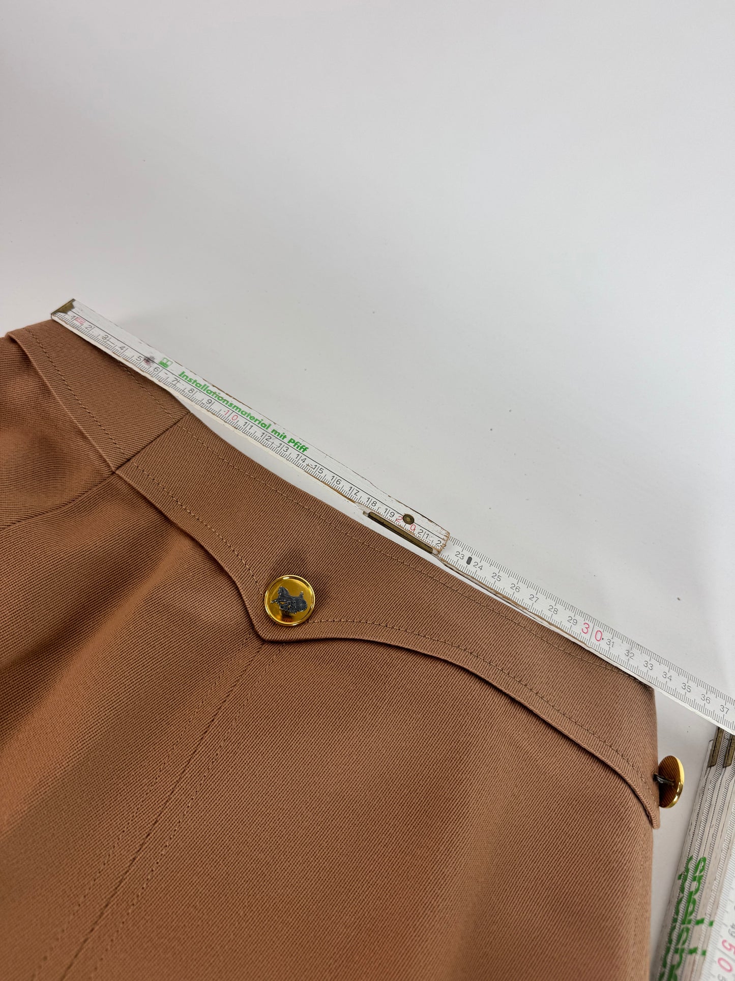 Vintage Celine Paris Wool Skirt Brown M
