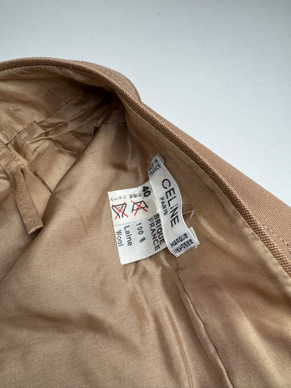 Vintage Celine Paris Wool Skirt Brown M