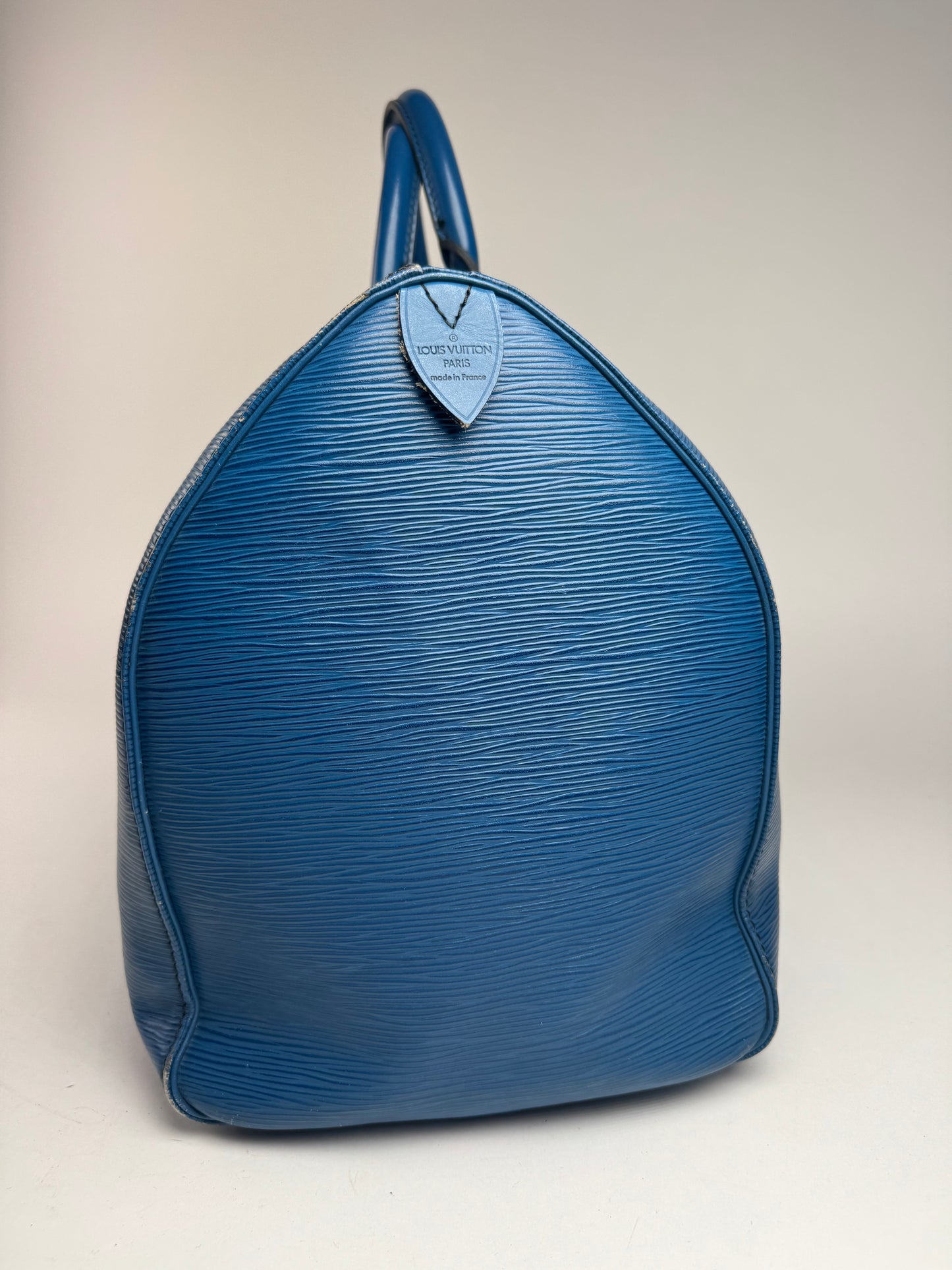 Sac de sport vintage Louis Vuitton en cuir EPI bleu