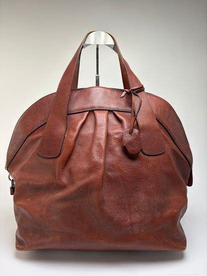 Vintage Marni Structured Top-Handle Bag Brown Gold