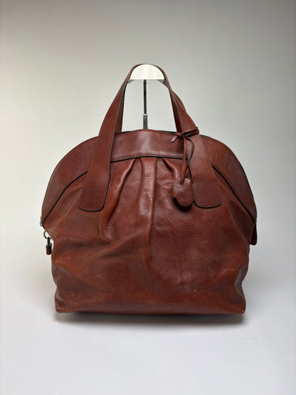 Vintage Marni Structured Top-Handle Bag Brown Gold