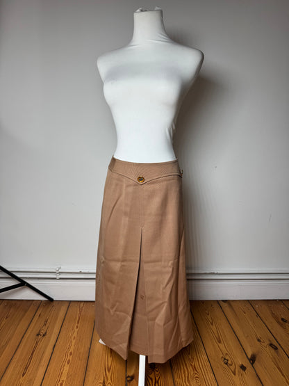 Vintage Celine Paris Wool Skirt Brown M