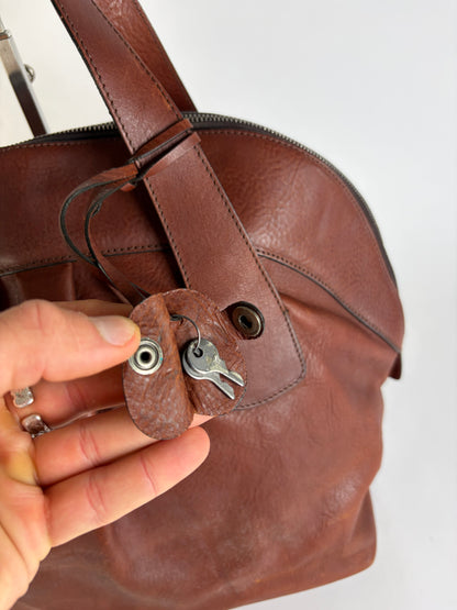 Vintage Marni Structured Top-Handle Bag Brown Gold