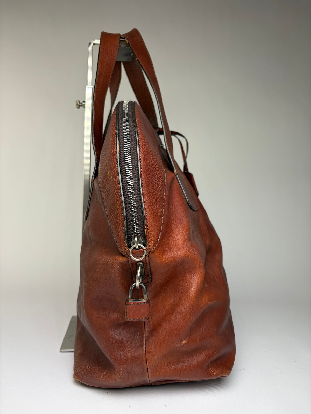 Vintage Marni Structured Top-Handle Bag Brown Gold