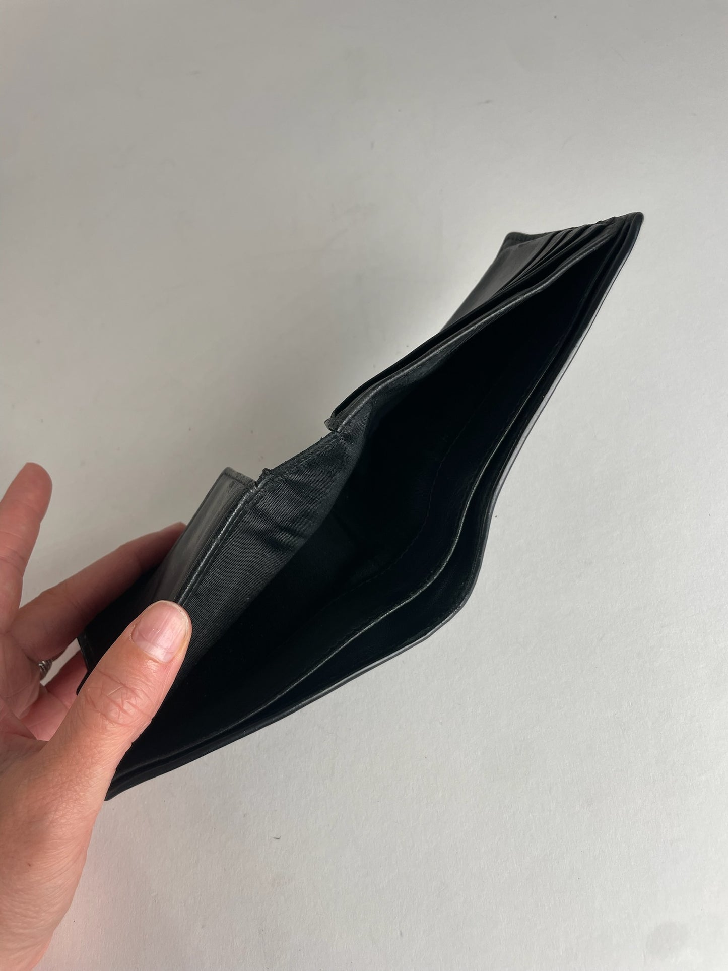 Vintage Balenciaga Flapable Leather Wallet Black