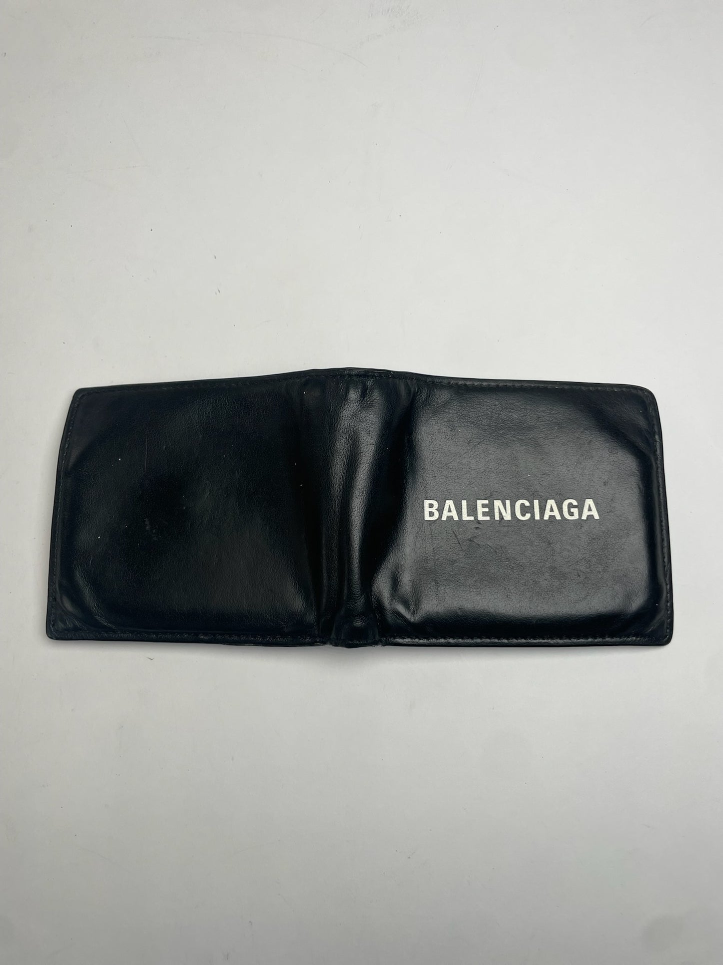 Vintage Balenciaga Flapable Leather Wallet Black