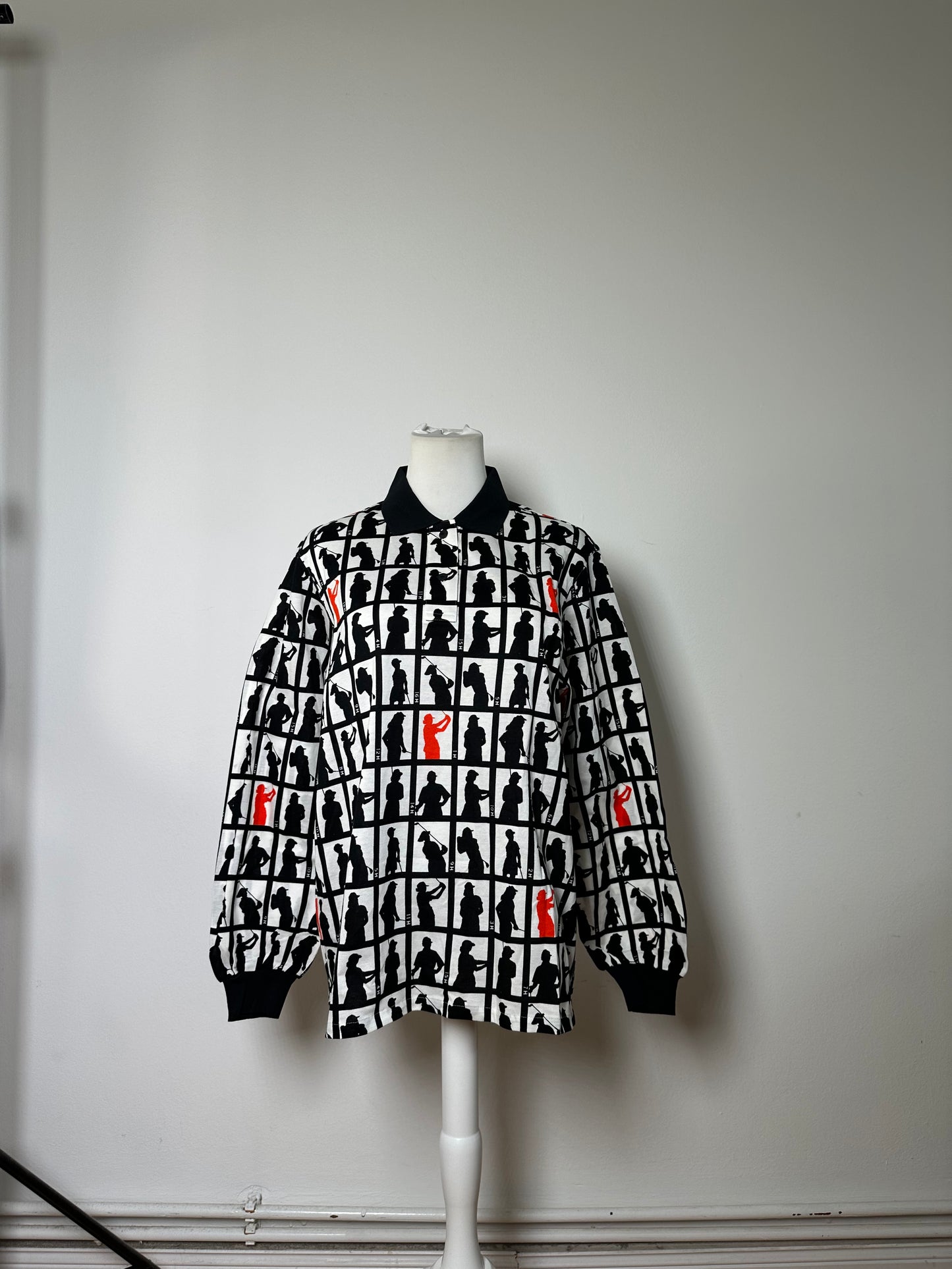 Vintage Dior Cotton Jacket Black White Red L