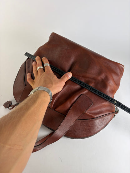 Vintage Marni Structured Top-Handle Bag Brown Gold