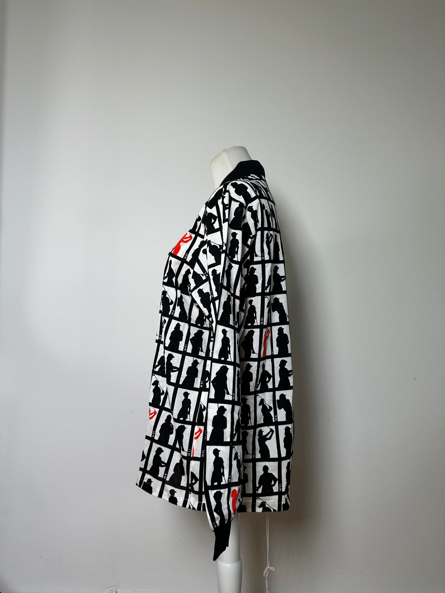 Vintage Dior Cotton Jacket Black White Red L