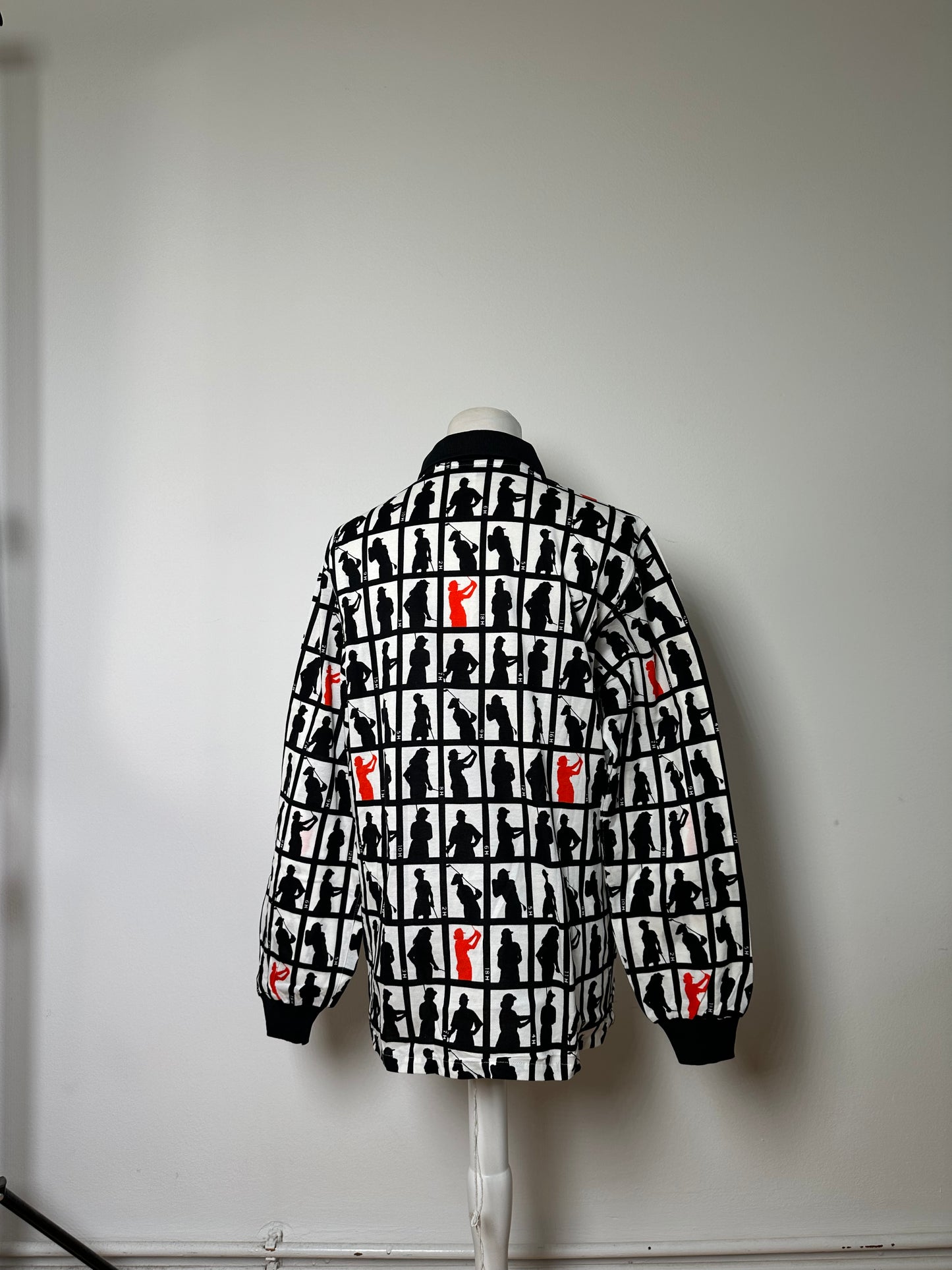 Vintage Dior Cotton Jacket Black White Red L