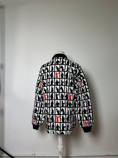 Vintage Dior Cotton Jacket Black White Red L