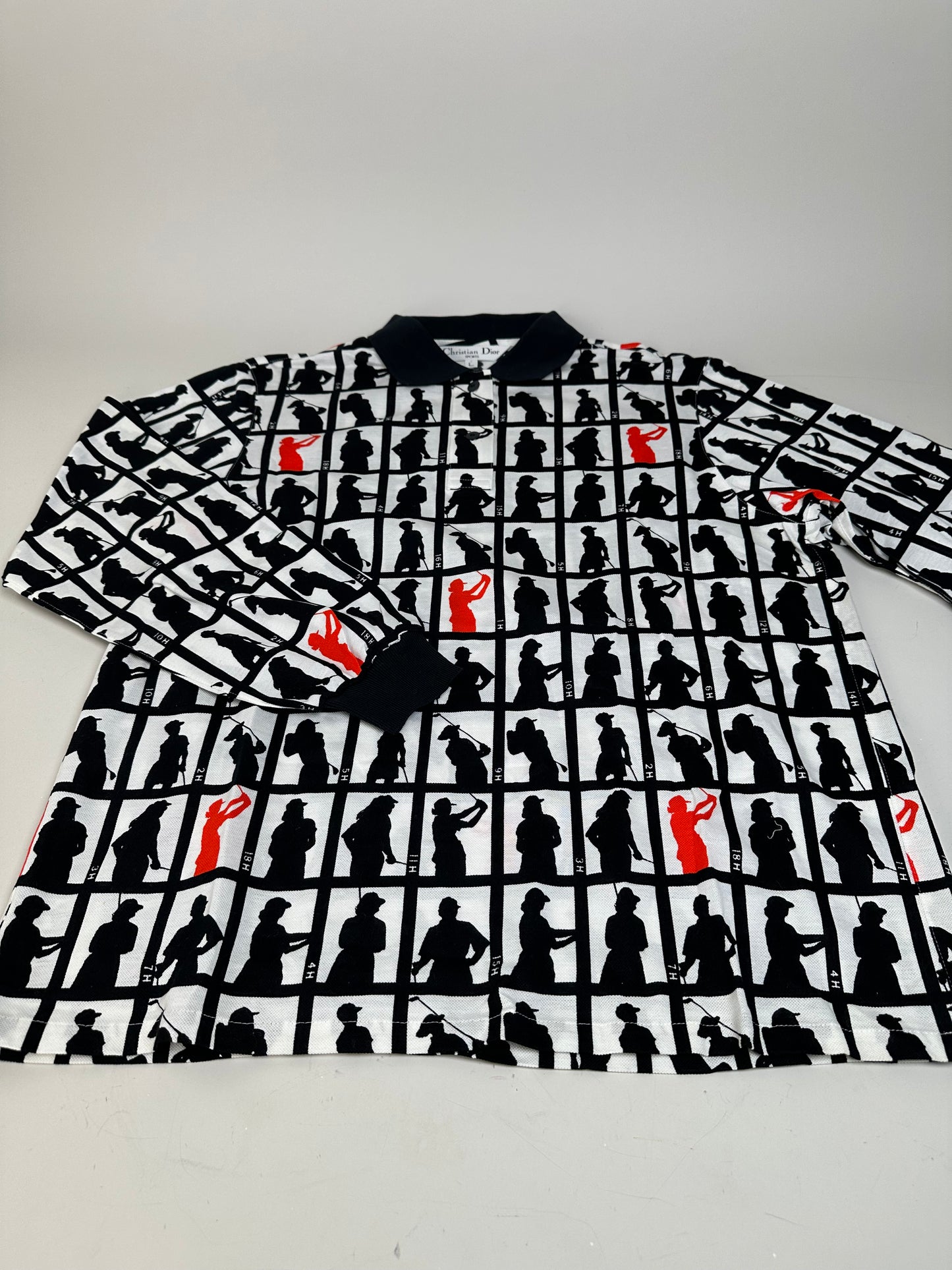 Vintage Dior Cotton Jacket Black White Red L