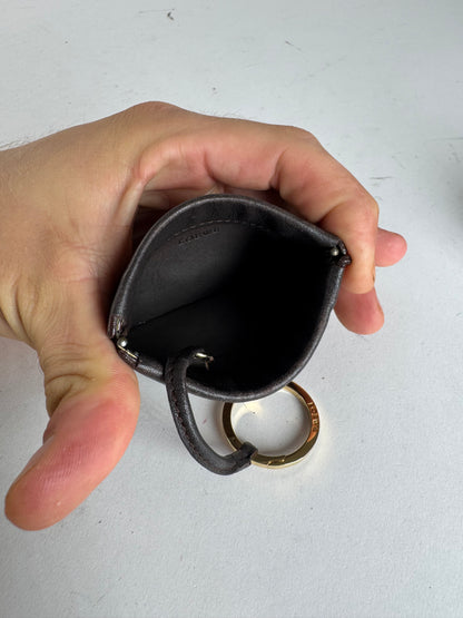 Vintage Loewe Suede Leather Card Holder Brown