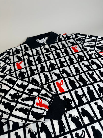 Vintage Dior Cotton Jacket Black White Red L