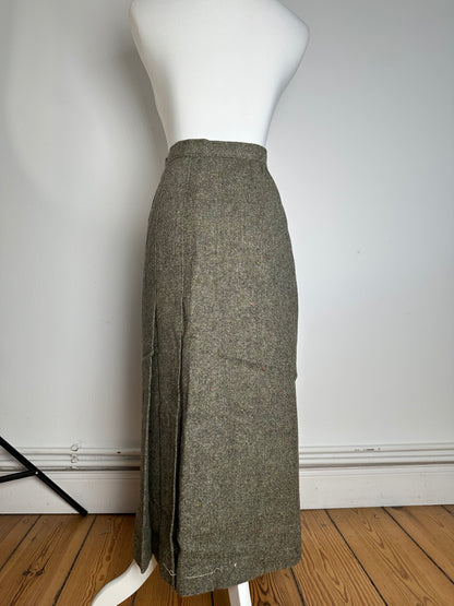 Vintage Dior Wool Long Skirt Grey M