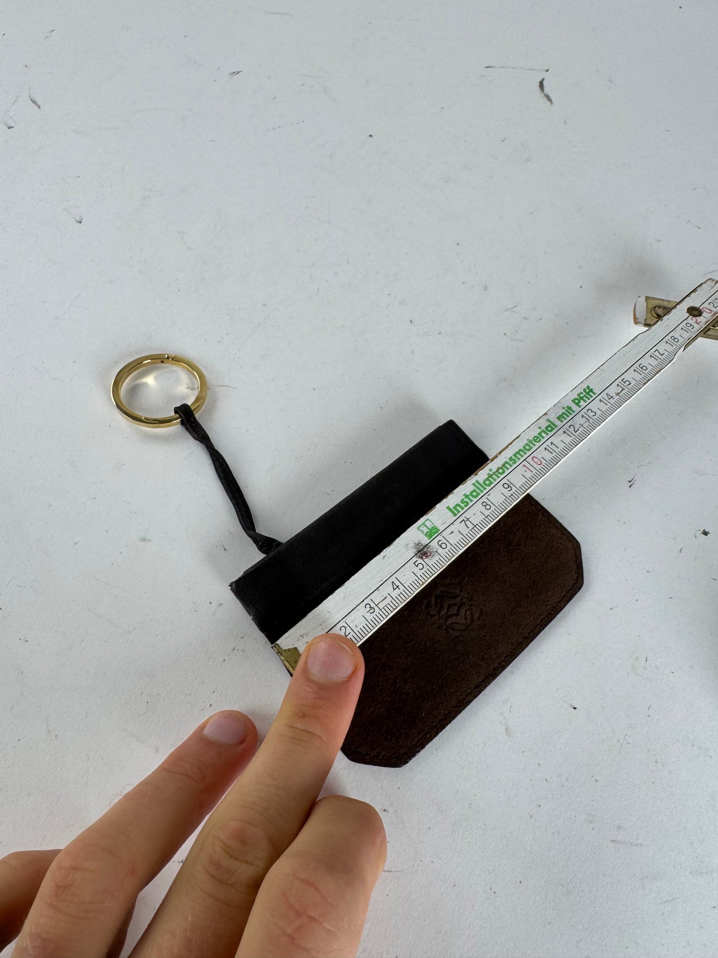 Vintage Loewe Suede Leather Card Holder Brown