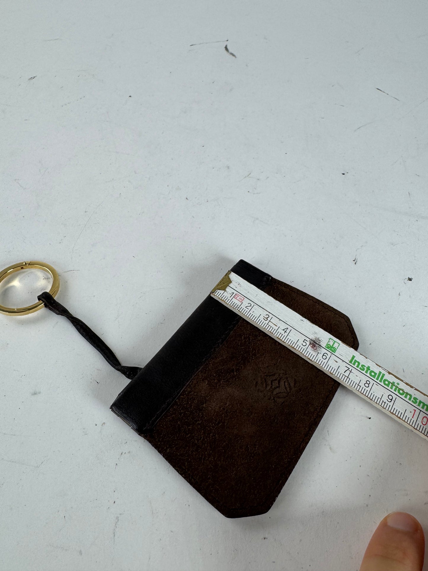 Vintage Loewe Suede Leather Card Holder Brown