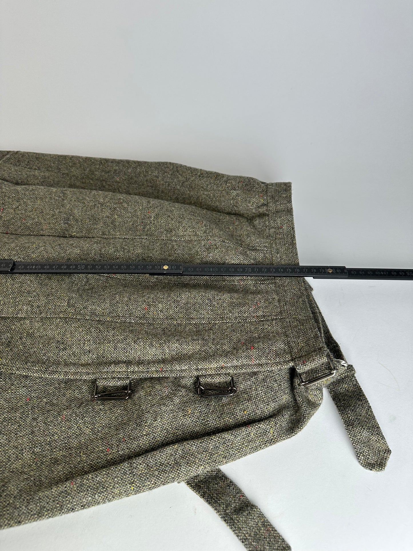 Vintage Dior Wool Long Skirt Grey M