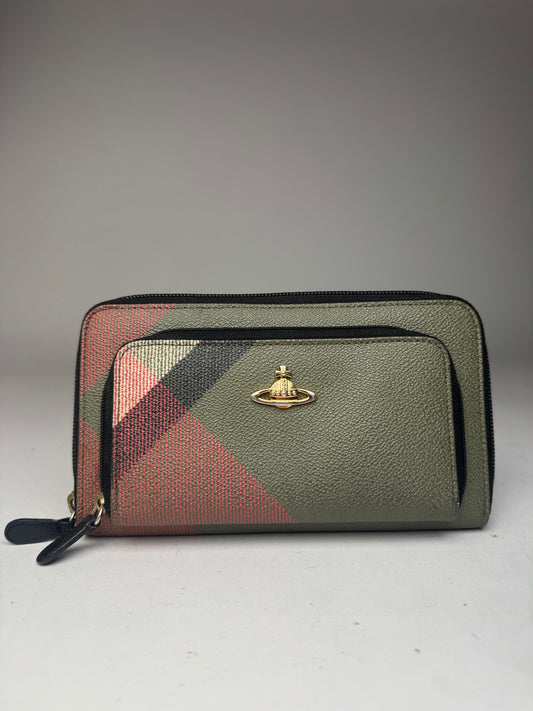 Vintage Vivienne Westwood Multicolor Leather Wallet checked