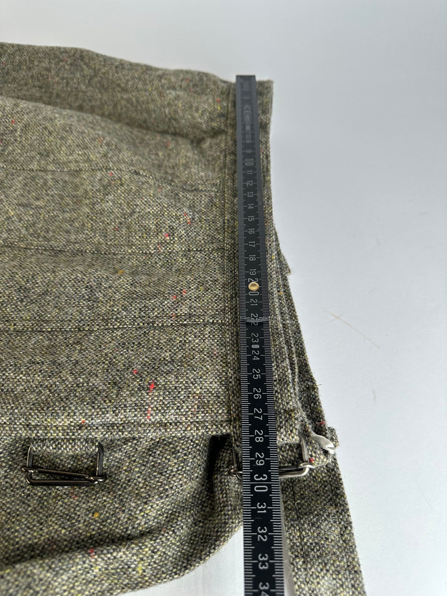 Vintage Dior Wool Long Skirt Grey M