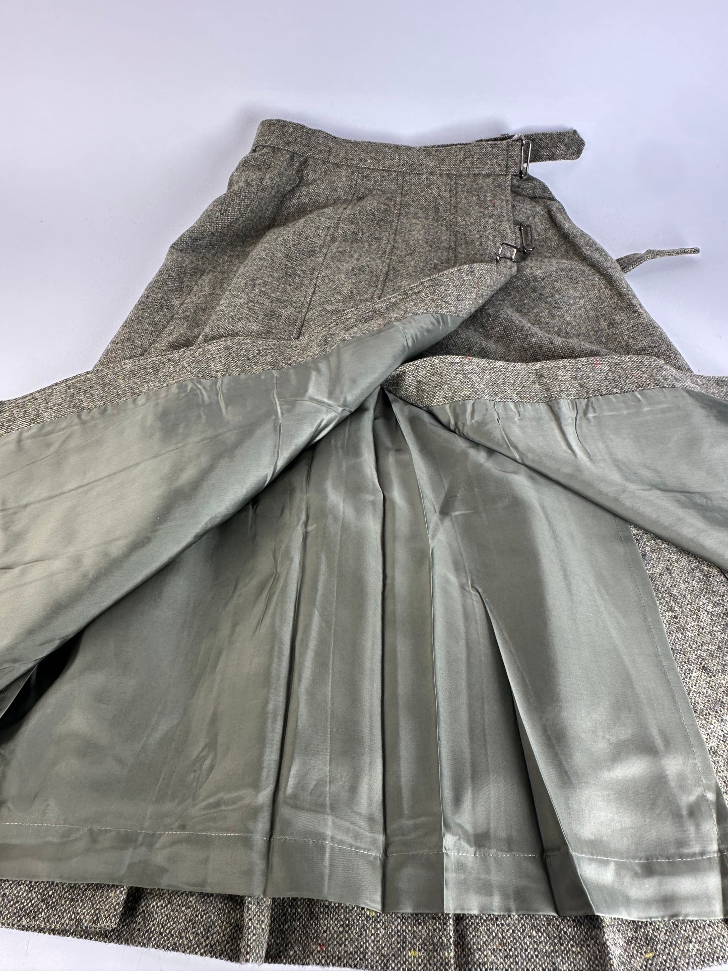 Vintage Dior Wool Long Skirt Grey M