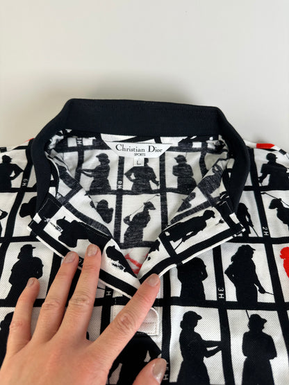 Vintage Dior Cotton Jacket Black White Red L