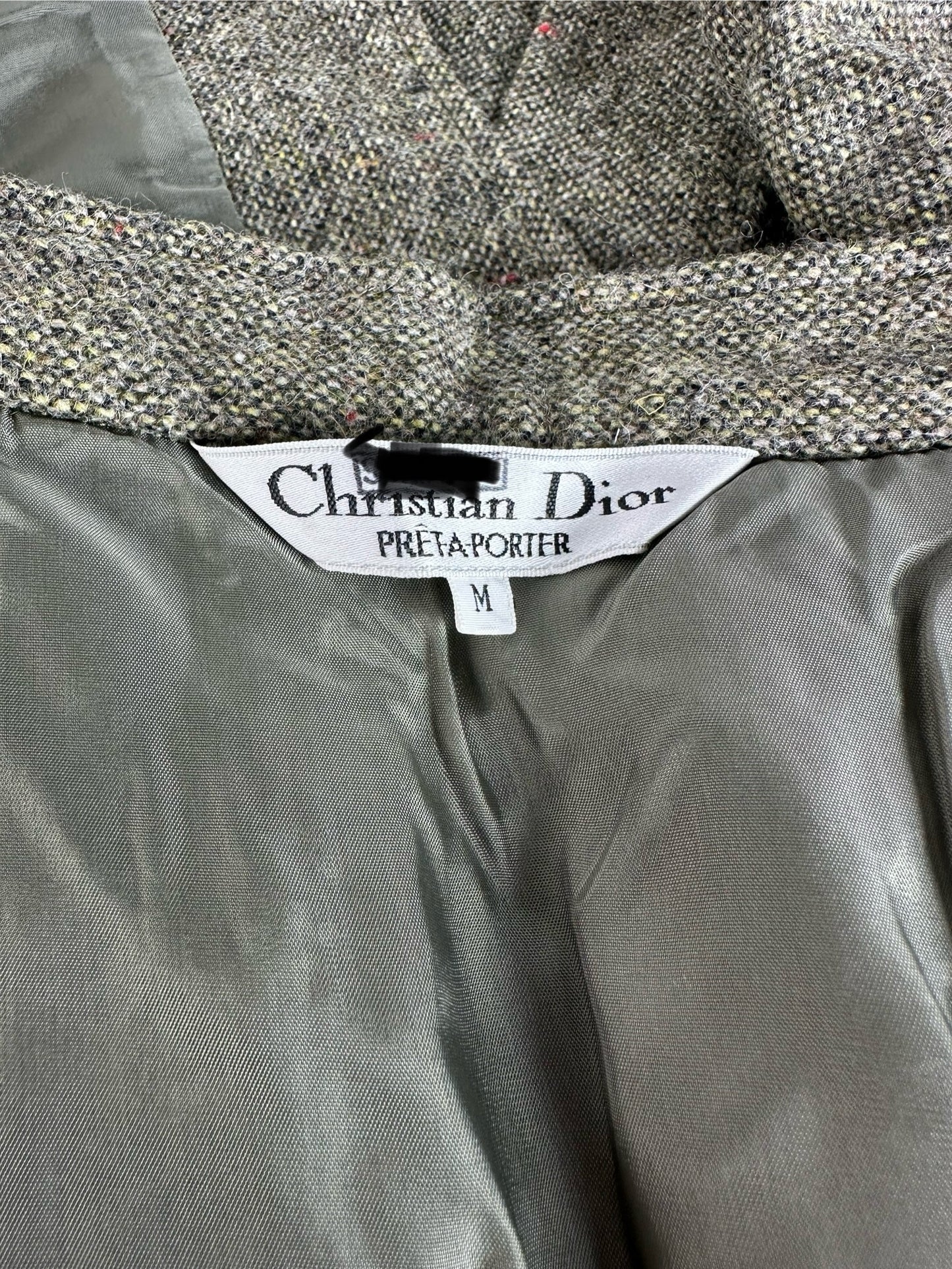 Vintage Dior Wool Long Skirt Grey M