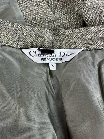 Vintage Dior Wool Long Skirt Grey M