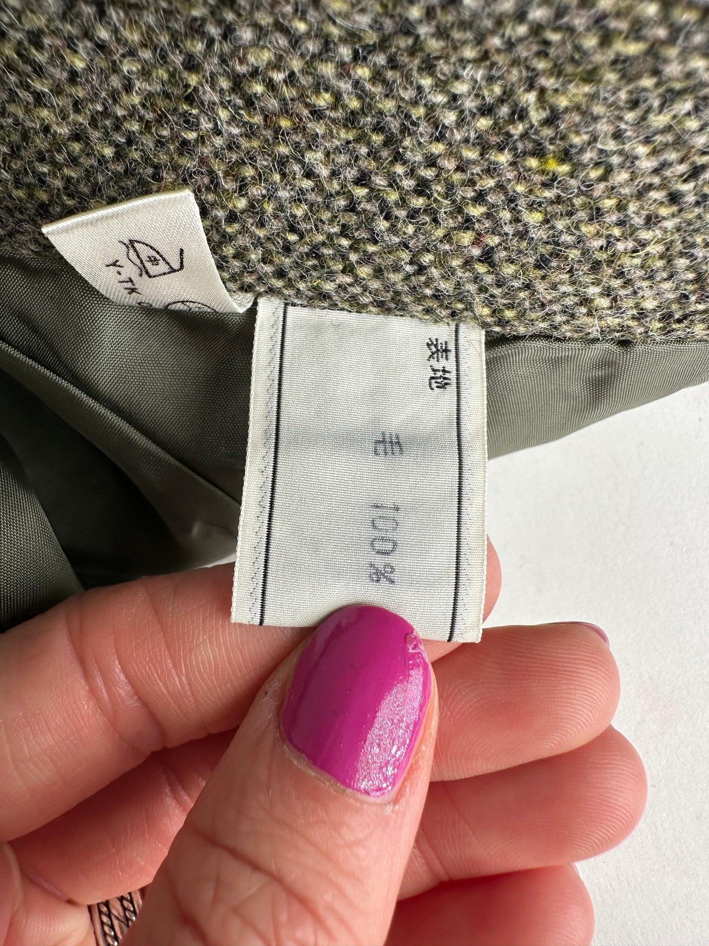 Vintage Dior Wool Long Skirt Grey M