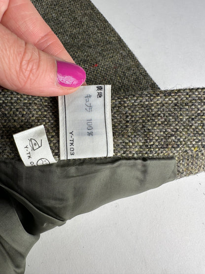 Vintage Dior Wool Long Skirt Grey M