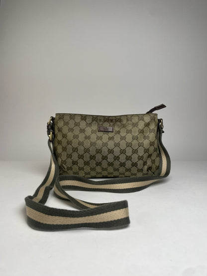 Vintage Gucci Multiway Monogram Bag Beige Brown