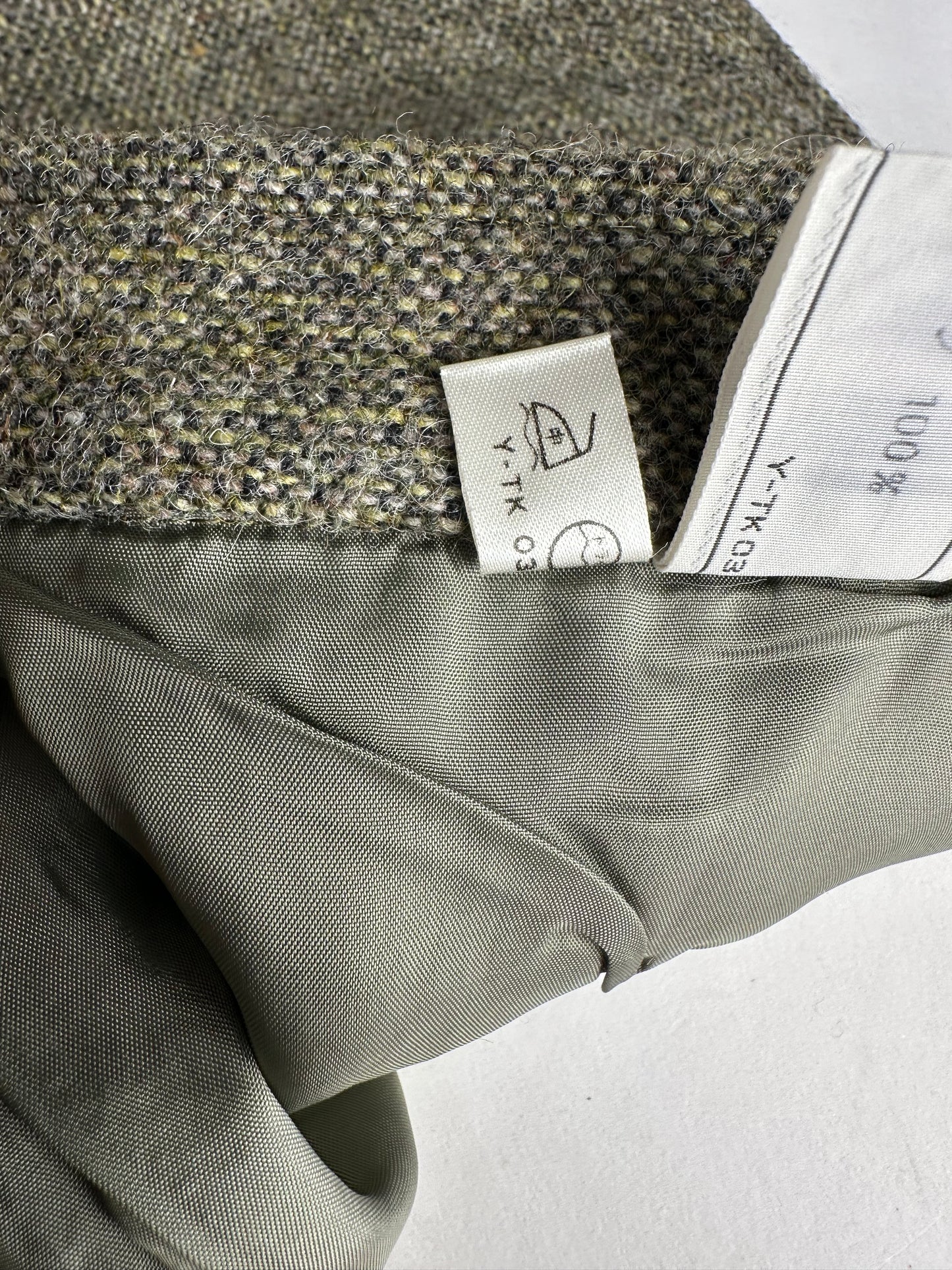 Vintage Dior Wool Long Skirt Grey M