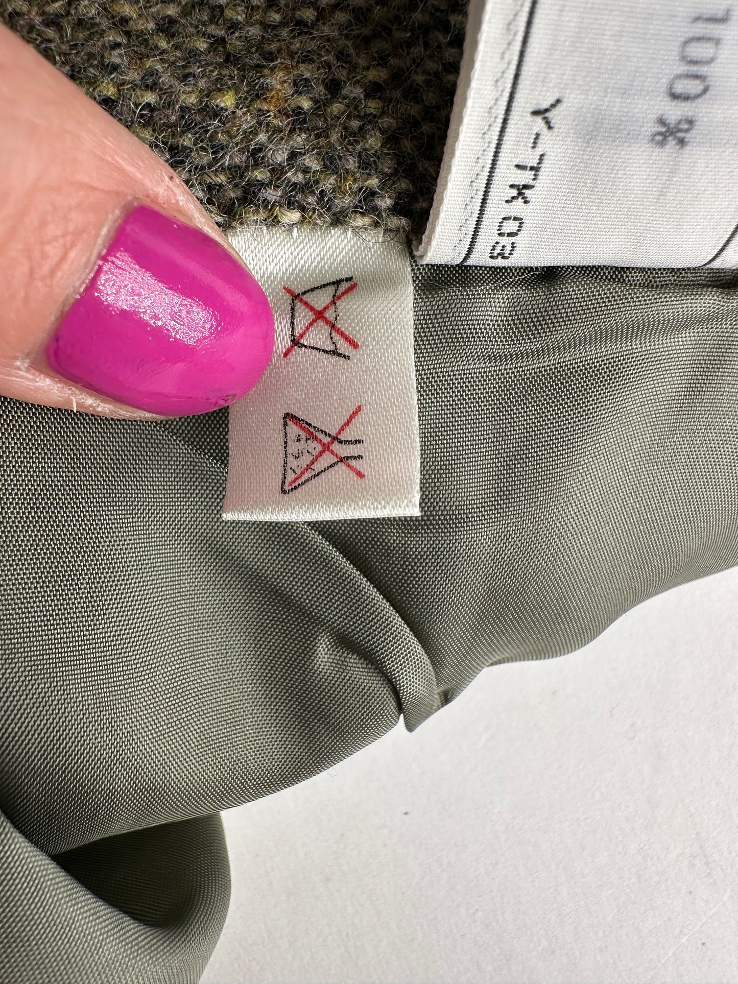 Vintage Dior Wool Long Skirt Grey M