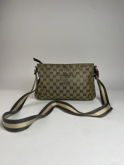 Vintage Gucci Multiway Monogram Bag Beige Brown