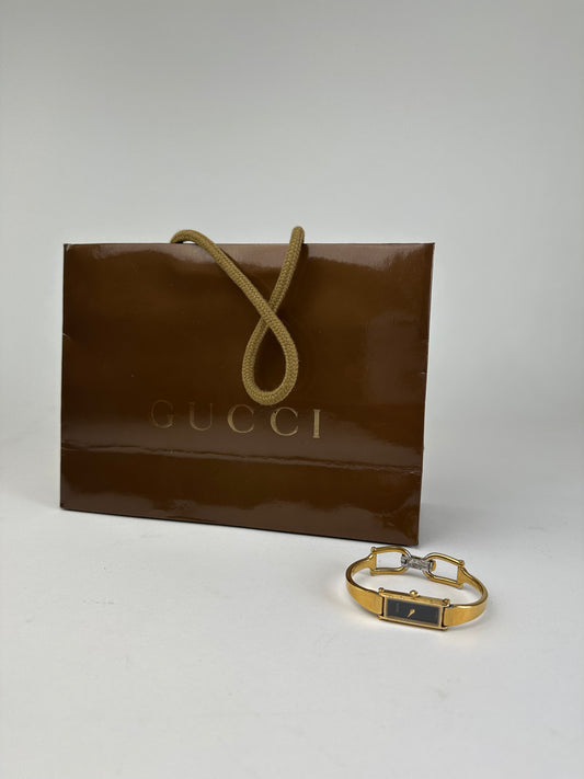 Vintage Gucci Gold-Tone Bangle Ladies Watch Model 1500L