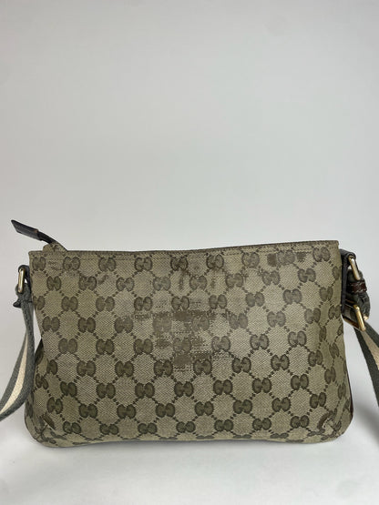Vintage Gucci Multiway Monogram Bag Beige Brown