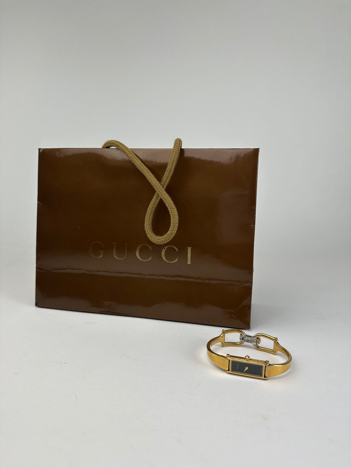 Vintage Gucci Gold-Tone Bangle Ladies Watch Model 1500L