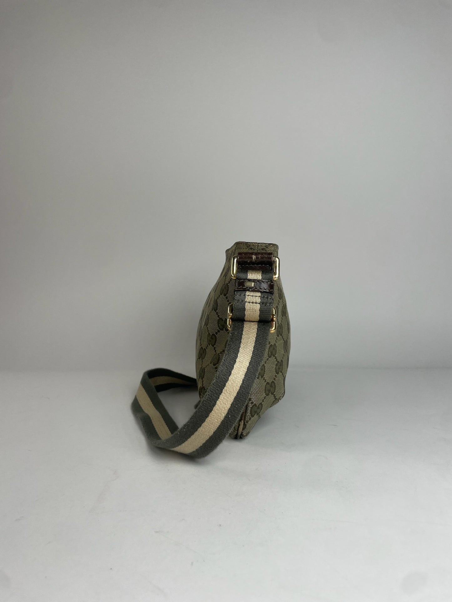 Vintage Gucci Multiway Monogram Bag Beige Brown