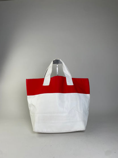 Vintage Comme des Garçons Synthetic Tote Bag Red White