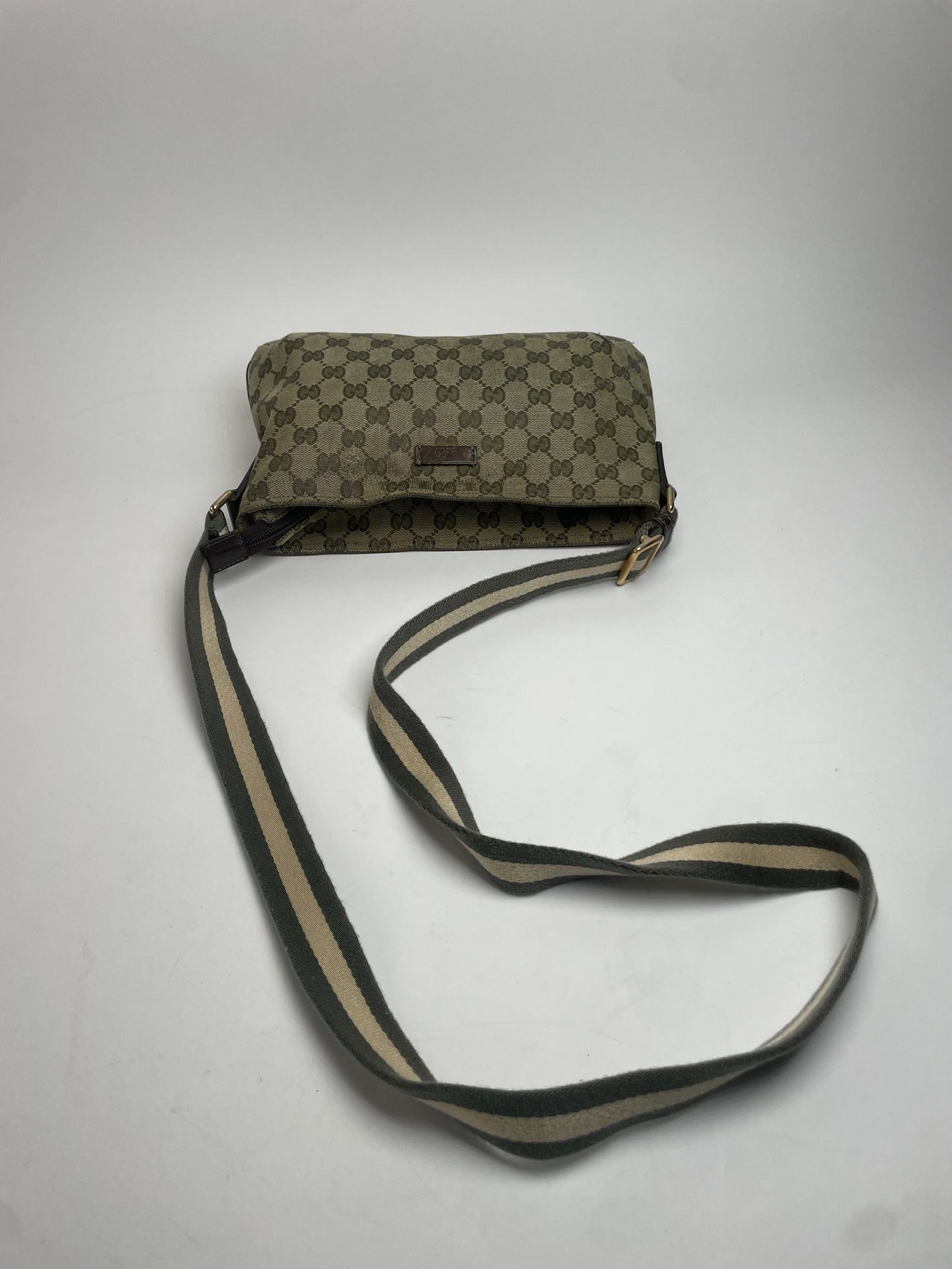 Vintage Gucci Multiway Monogram Bag Beige Brown