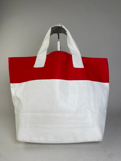 Vintage Comme des Garçons Synthetic Tote Bag Red White