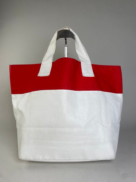 Vintage Comme des Garçons Synthetic Tote Bag Red White