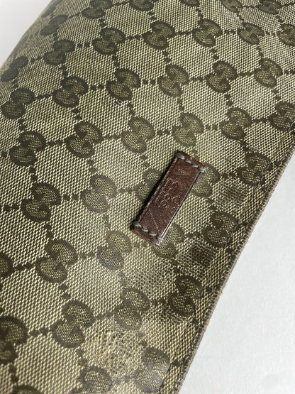 Vintage Gucci Multiway Monogram Bag Beige Brown