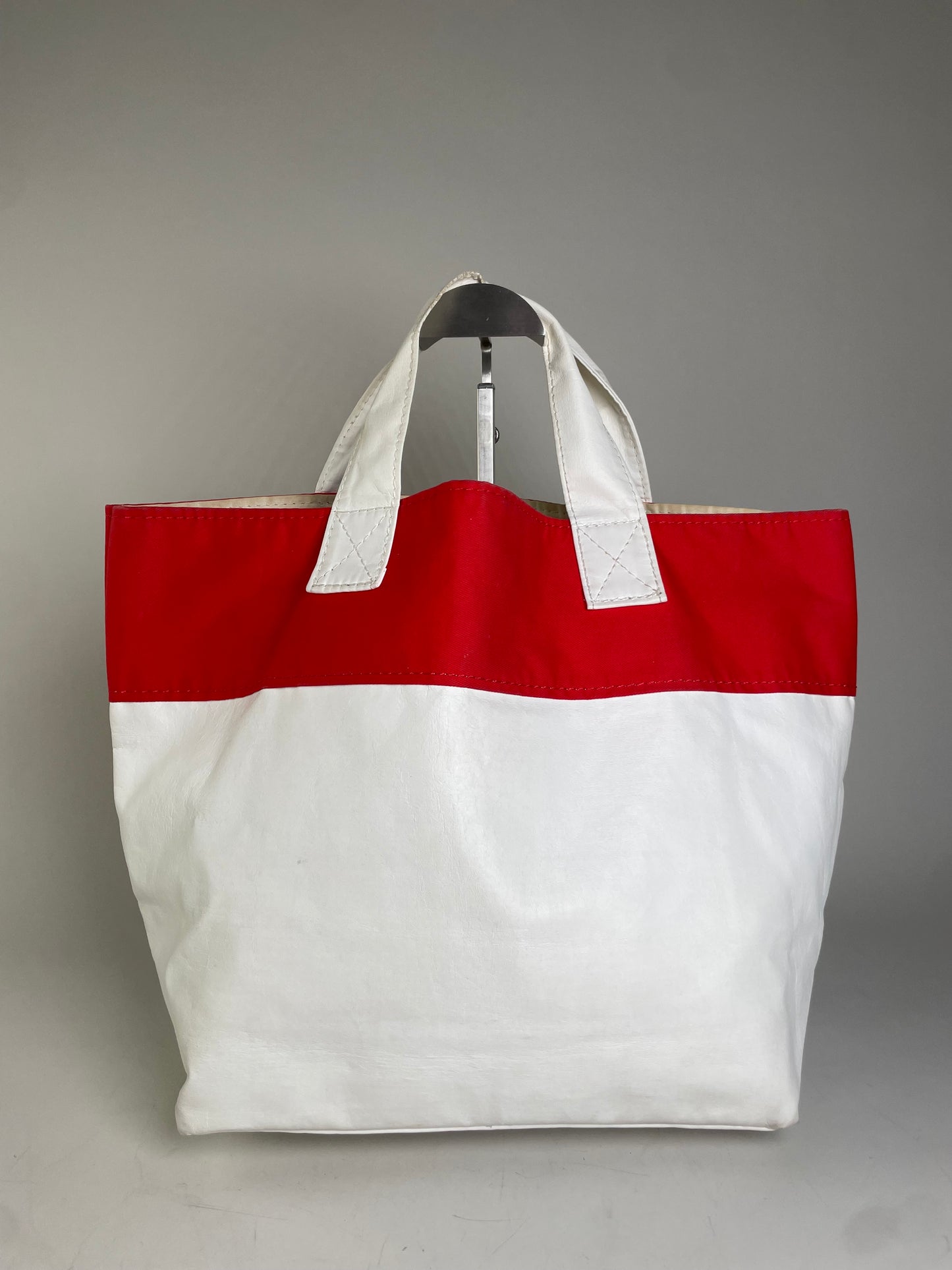 Vintage Comme des Garçons Synthetic Tote Bag Red White